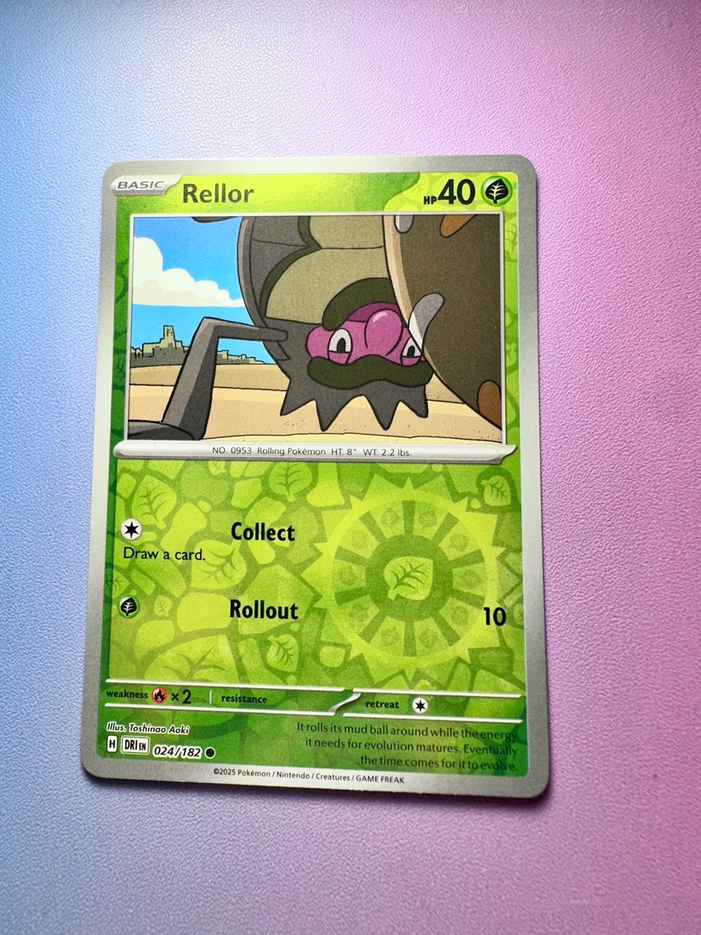rellor [reverse holo] - 024/182 (common) — pokemon: destined rivals